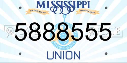 5888555 Mississippi License Plate