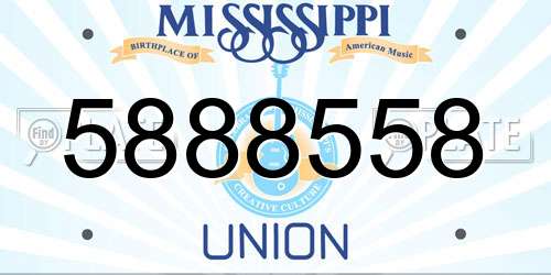 5888558 Mississippi License Plate