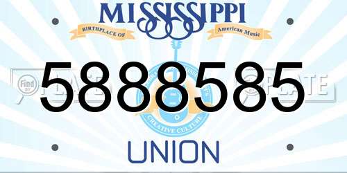 5888585 Mississippi License Plate