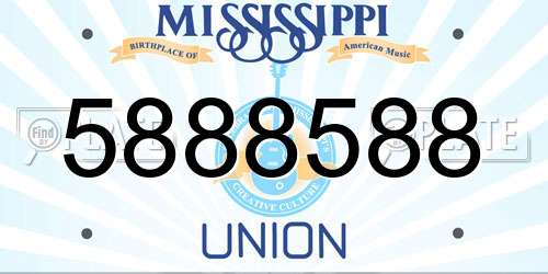5888588 Mississippi License Plate