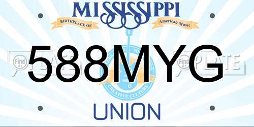 588MYG Mississippi License Plate