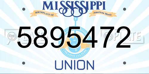 5895472 Mississippi License Plate