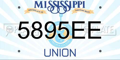 5895EE Mississippi License Plate