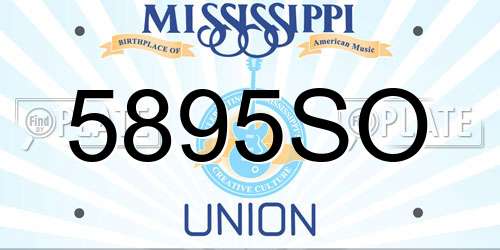 5895SO Mississippi License Plate