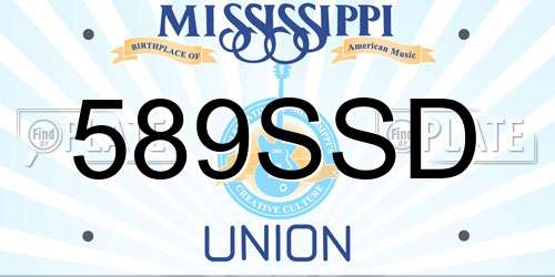 589SSD Mississippi License Plate