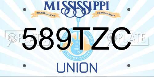 589TZC Mississippi License Plate