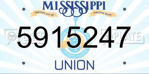 5915247 Mississippi License Plate