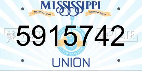 5915742 Mississippi License Plate