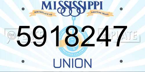 5918247 Mississippi License Plate