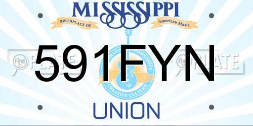 591FYN Mississippi License Plate