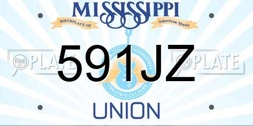 591JZ Mississippi License Plate