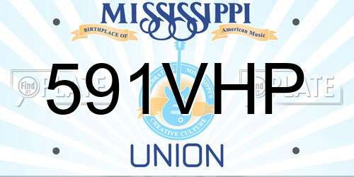 591VHP Mississippi License Plate