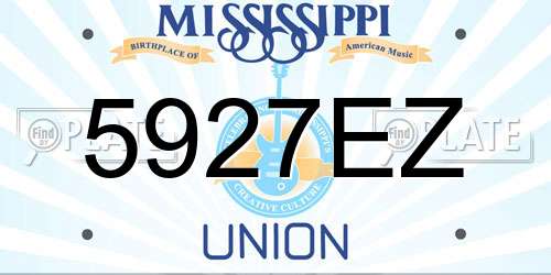 5927EZ Mississippi License Plate