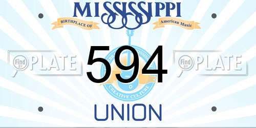 594 Mississippi License Plate