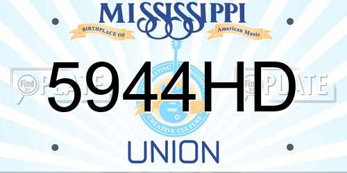 5944HD Mississippi License Plate