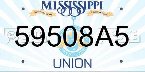 59508A5 Mississippi License Plate