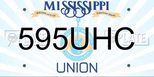 595UHC Mississippi License Plate