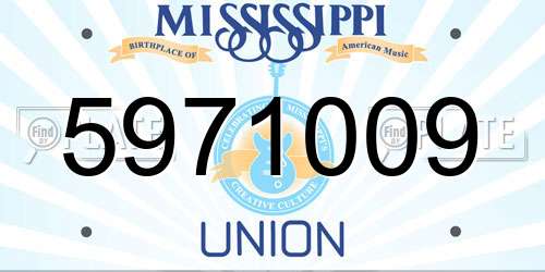 5971009 Mississippi License Plate