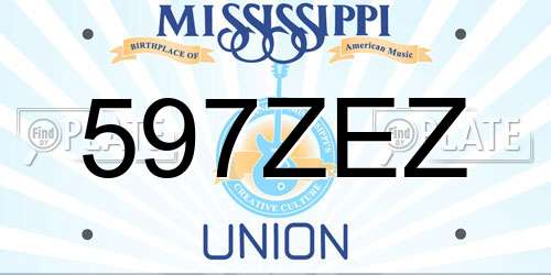 597ZEZ Mississippi License Plate