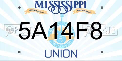 5A14F8 Mississippi License Plate