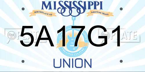5A17G1 Mississippi License Plate