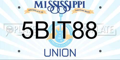 5BIT88 Mississippi License Plate
