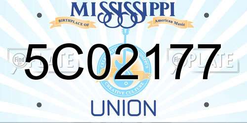 5C02177 Mississippi License Plate