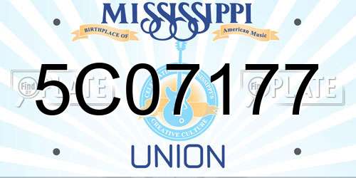 5C07177 Mississippi License Plate