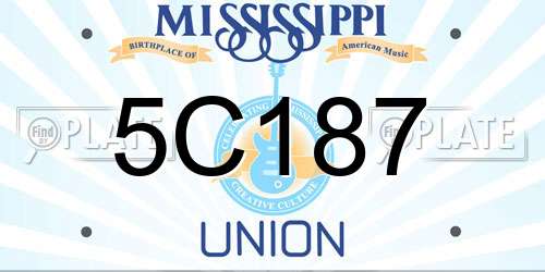 5C187 Mississippi License Plate
