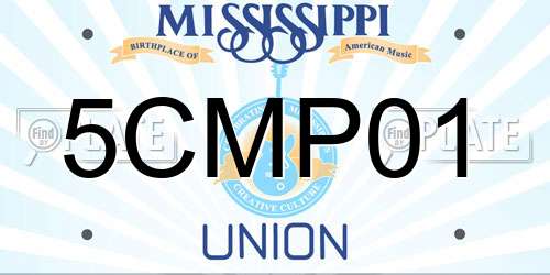 5CMP01 Mississippi License Plate