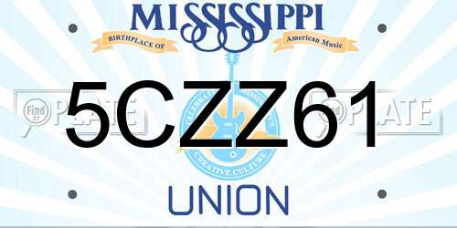 5CZZ61 Mississippi License Plate
