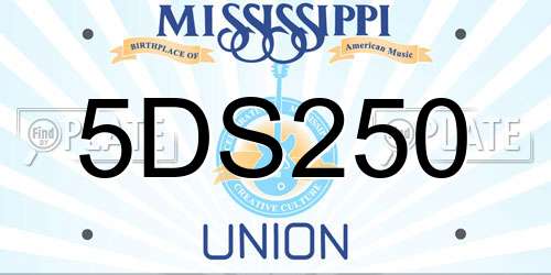 5DS250 Mississippi License Plate