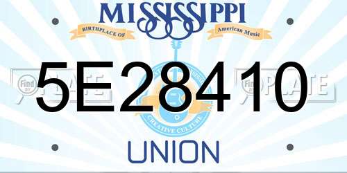 5E28410 Mississippi License Plate