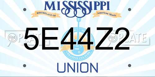 5E44Z2 Mississippi License Plate
