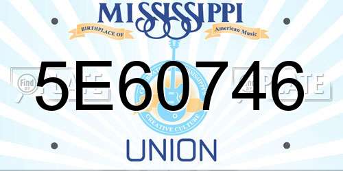5E60746 Mississippi License Plate