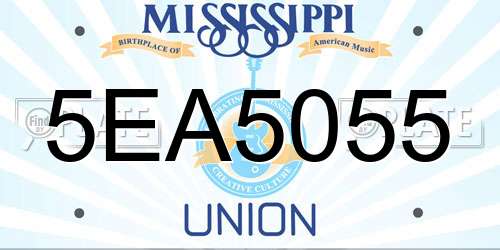 5EA5055 Mississippi License Plate