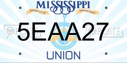 5EAA27 Mississippi License Plate