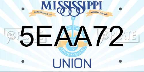 5EAA72 Mississippi License Plate