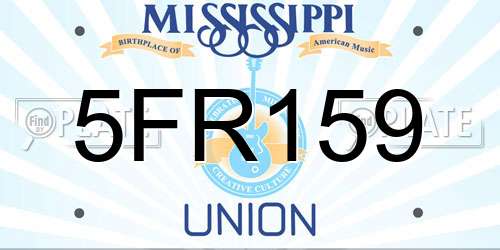 5FR159 Mississippi License Plate