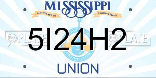 5I24H2 Mississippi License Plate