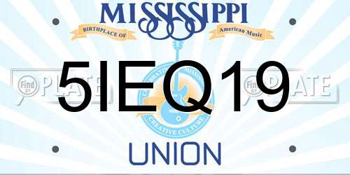 5IEQ19 Mississippi License Plate