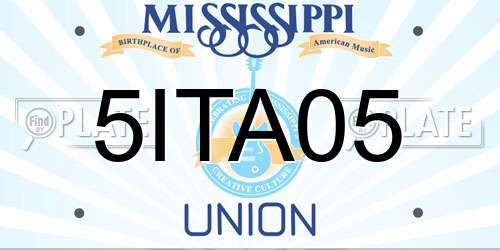 5ITA05 Mississippi License Plate