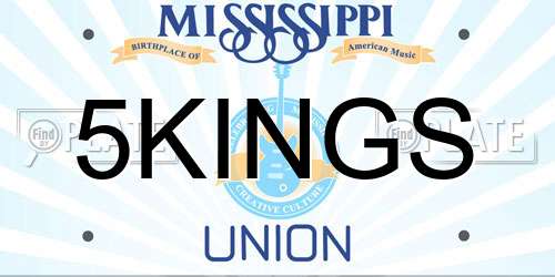 5KINGS Mississippi License Plate