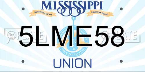 5LME58 Mississippi License Plate