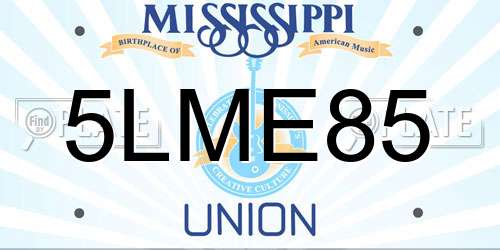 5LME85 Mississippi License Plate