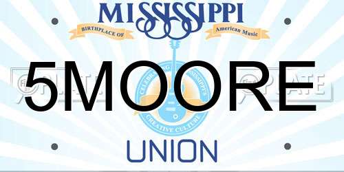 5MOORE Mississippi License Plate