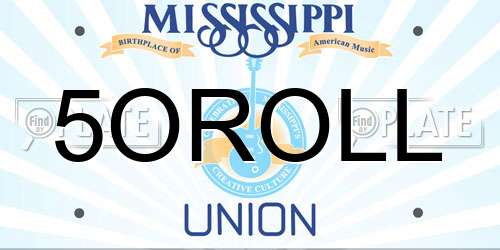 5OROLL Mississippi License Plate