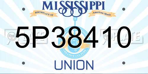 5P38410 Mississippi License Plate