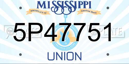 5P47751 Mississippi License Plate