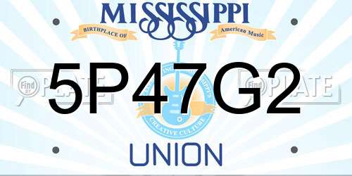 5P47G2 Mississippi License Plate